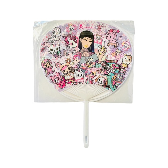 Tokidoki Hand Fans Unicorno Donutella Cactus Cute Colorful Designs Lot of 4 NEW - Picture 3 of 9